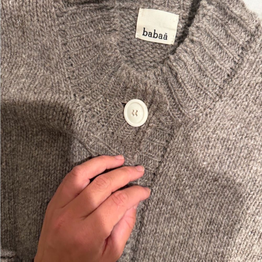 Babaa no11 wool Cardigan Sweater - Picture 3 of 6